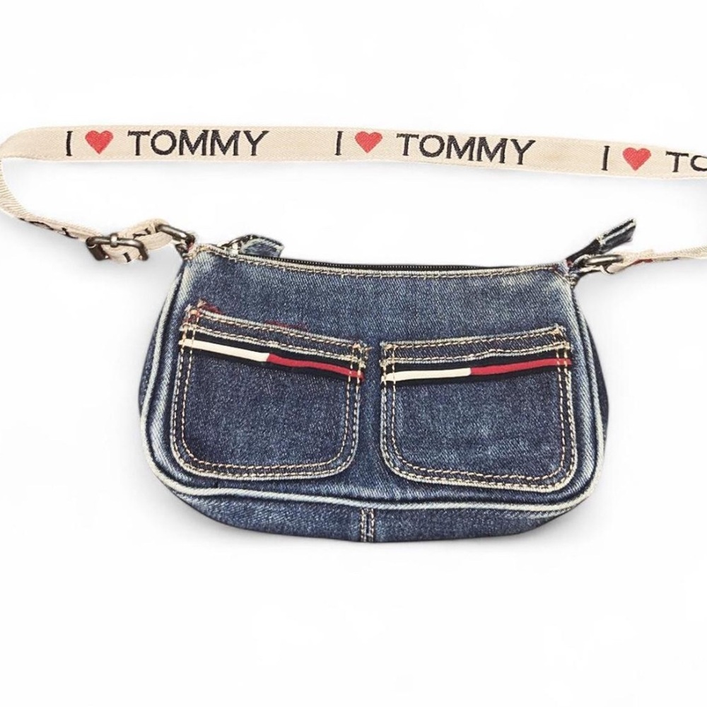 Y2K - “I ❤️ Tommy” Tommy Hilfiger Blue Denim Shoulder Bag